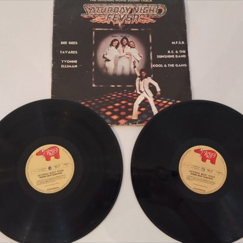 Saturday Night Fever double vinyl soundtrack, original 1977 Greek edition