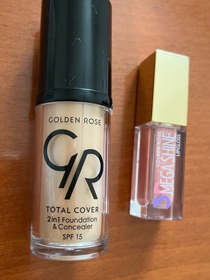 Golden Rose foundation και lip gloss καινούργια, 2 τεμάχια