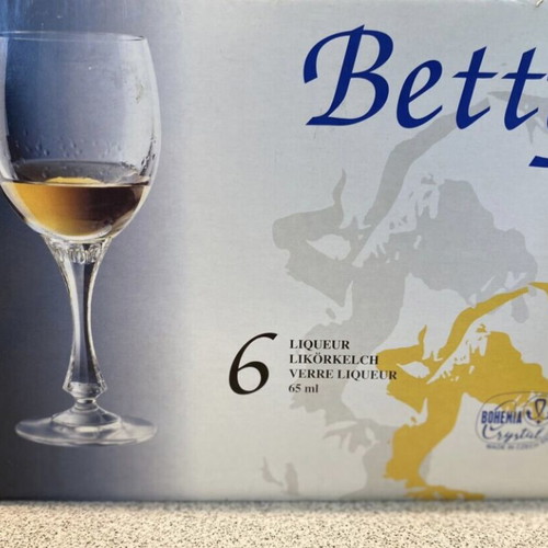 Bohemia Crystal liqueur glasses set of 6, 65ml, new