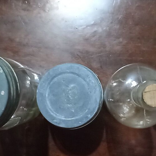 Collectible glass containers like new, set of 5 pieces