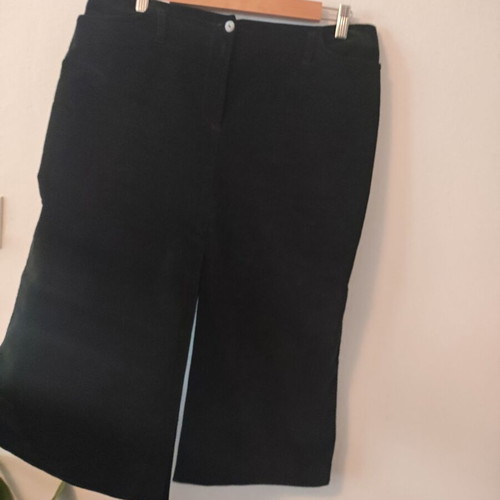 Valentina Vallesi Black Skirt Thin Cotton Corduroy L/XL Like New