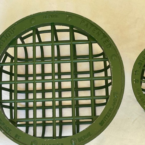 Set of 2 Flower Frog metal pieces like new for flower arrangements