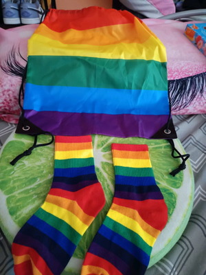 Pride LGBTQ+ Socks and Backpack Set Brand New