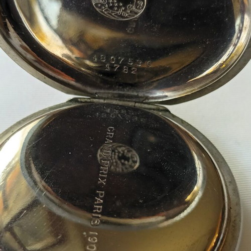 Zenith collectible pocket watch refurbished, Grand Prix 1900 with 15 rubies