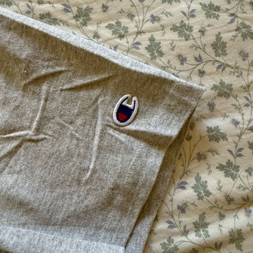 Beams x Champion T-shirt used, gray, size XL, front pocket