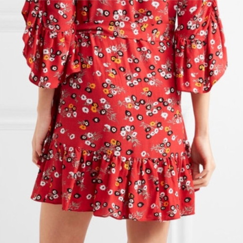 Maje dress red floral size Small like new