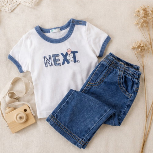 Benetton baby clothing set like new, 6 months