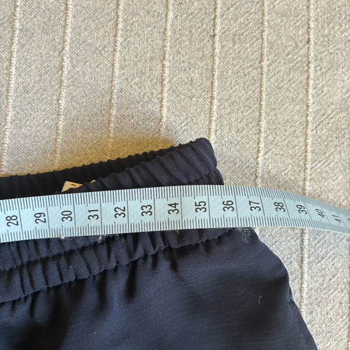 Zara navy blue fluid trousers with elastic drawstring, size S