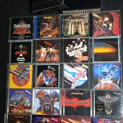 Judas Priest CD discography used, pack with Metalogy boxset and Unleashed in the East '79