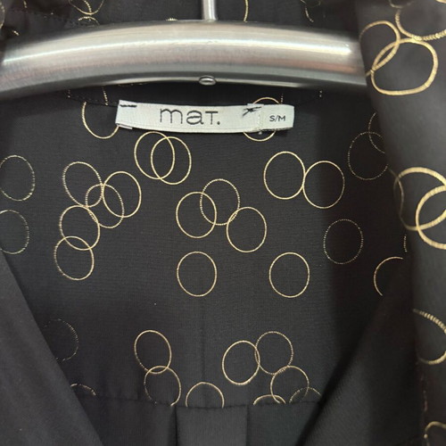 Mat dress black with gold rings s/m like new