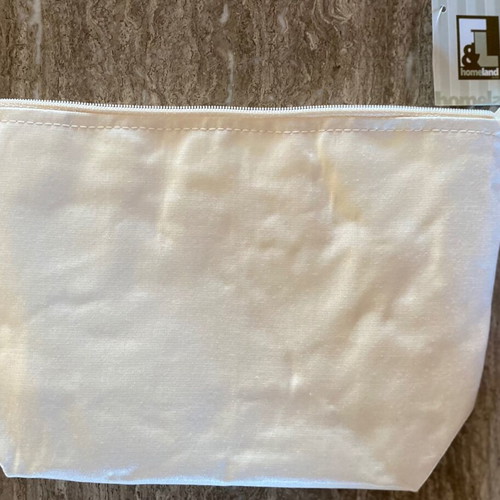 Toiletry bag and dust bag new, ecru viscose romantic style