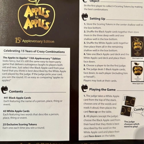 Apples to Apples 15th Edition new board game