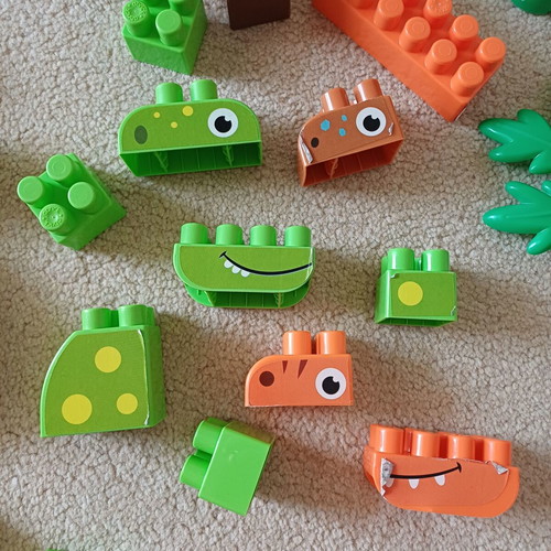 Ecoiffier Abrick Dinosaur Land toy set used