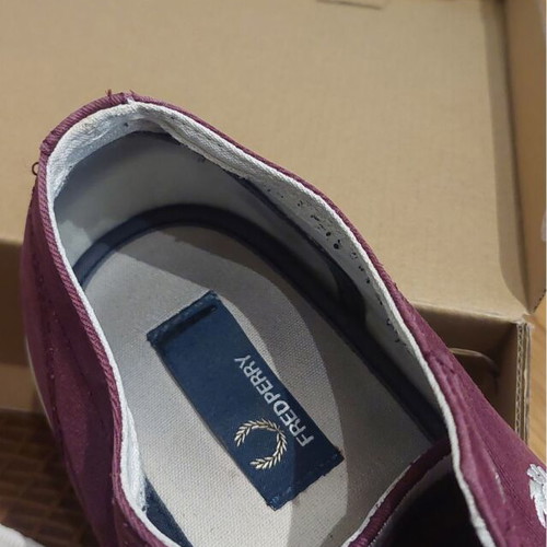 Fred Perry B6259 men's sneakers used, burgundy, size 45