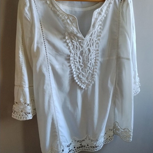 Zara cotton shirt like new, white, size S