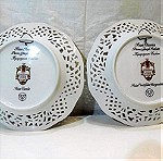  Δύο πορσελάνινα διακοσμητικά  συλλεκτικά πιάτα περιορισμένης έκδοσης από τον ΕΛΛΗΝΙΚΟ ΣΥΛΛΕΚΤΙΚΟ ΚΥΚΛΟ.