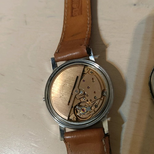 Vintage Omega wristwatch used, gray, men's