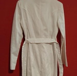 Pink Woman white caban coat like new, size M