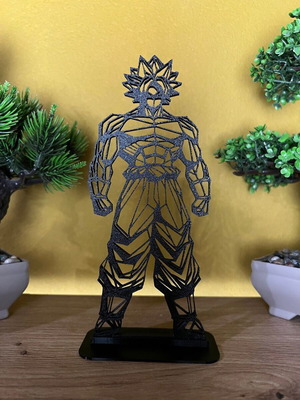 Geometric Low Poly Stand Broly figure 18cm Dragon Ball new