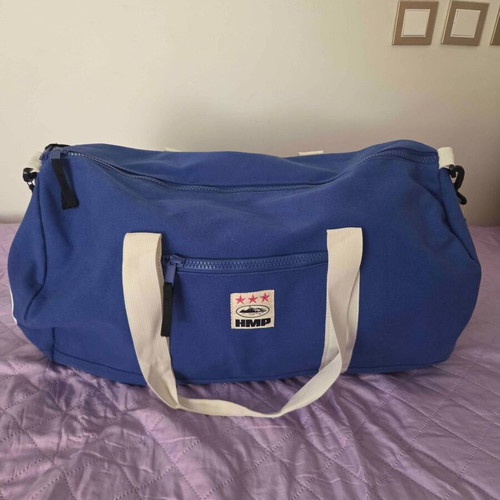 Corteiz blue and white duffel bag like new