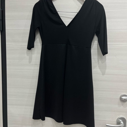 Zara women's mini dress new, black with V neckline