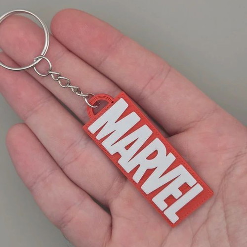 Marvel Keychain new, white and red