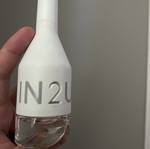 IN2U perfume bottle used, empty
