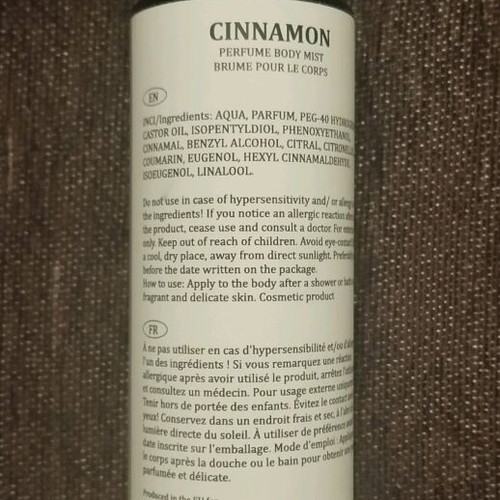 My Geisha Cinnamon Body Mist 250ml like new