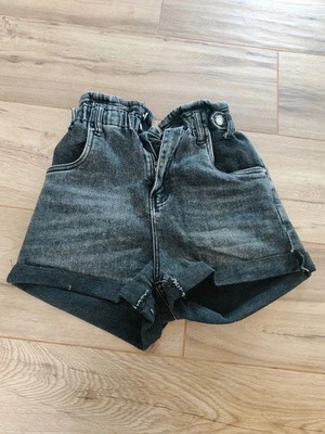 Women's denim shorts high waist gray washed style like new