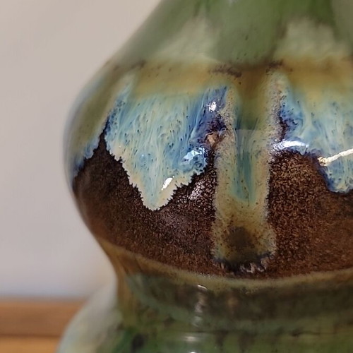 Handmade ceramic vase made of high-fire clay