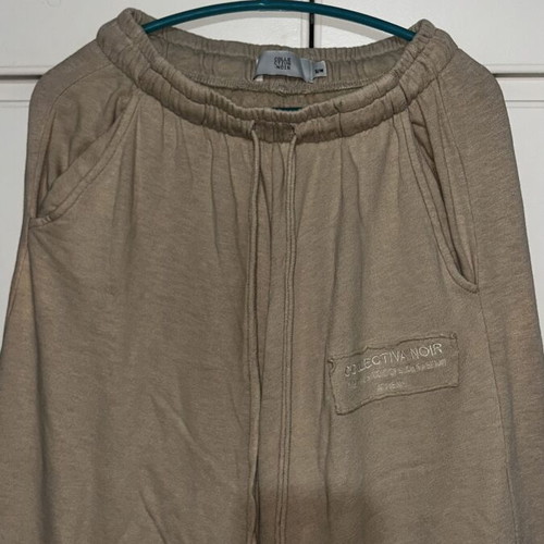Collectiva Noir beige wide-leg pants used, size S/M