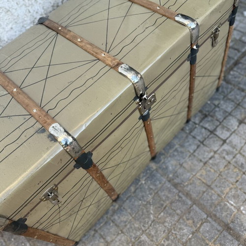 Vintage Storage Trunk used, retro decorative chest