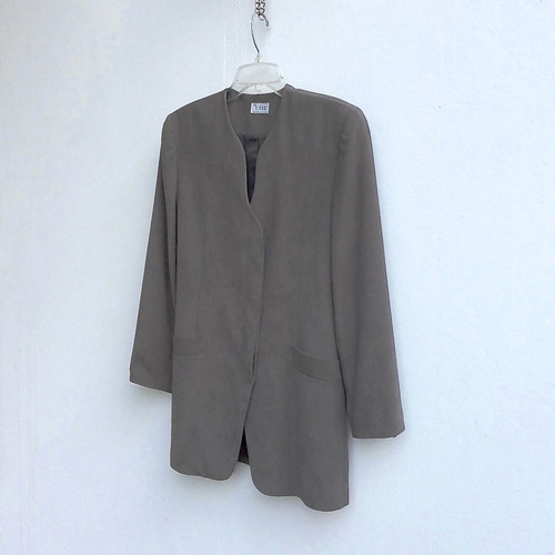 Kiara collarless blazer gray size S like new