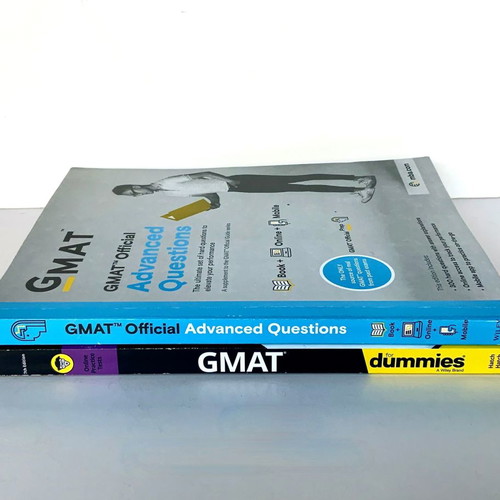 2 Volumes GMAT For Dummies Online Practice Tests and GMAT Official Advanced Questions new