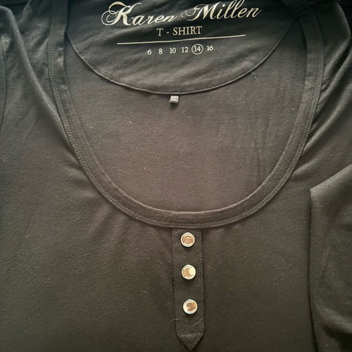 Karen Millen mako blouse used, black, size 14 UK