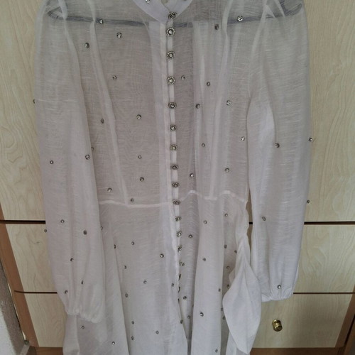 Transparent shirt like new, white, size M