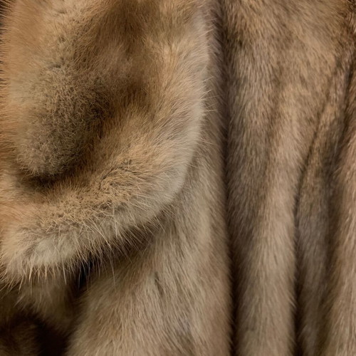 Mink fur coat like new, brown-beige