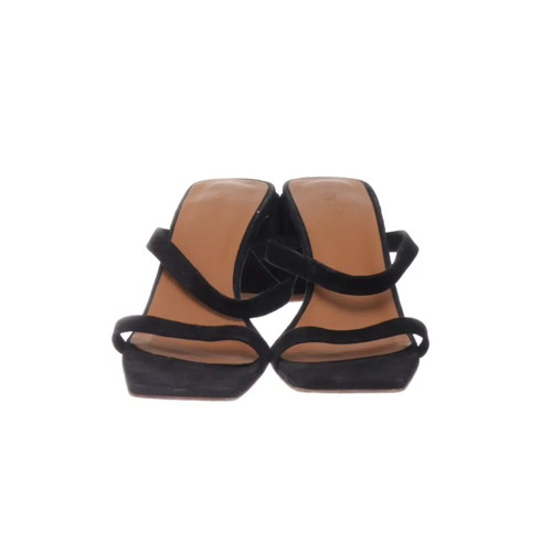 By Far Tanya block heel mules used, black, size 37