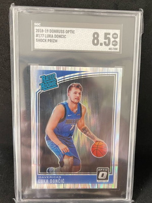 2018 Donruss Optic #177 Luka Doncic Shock Prizm card like new