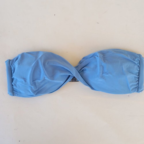 H&M blue bikini top used, size small