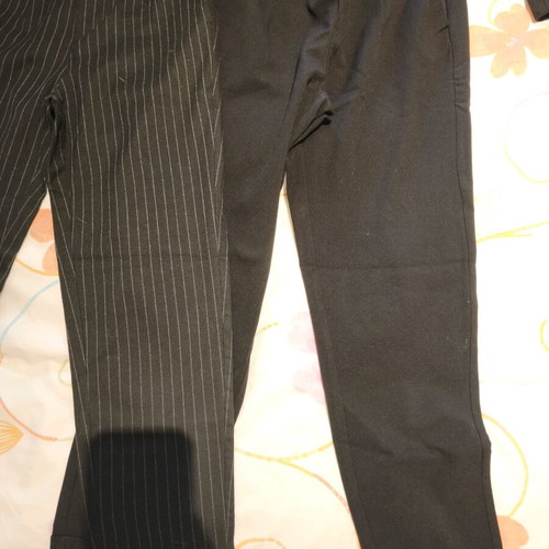 Stradivarius pants black and striped like new, summer wear