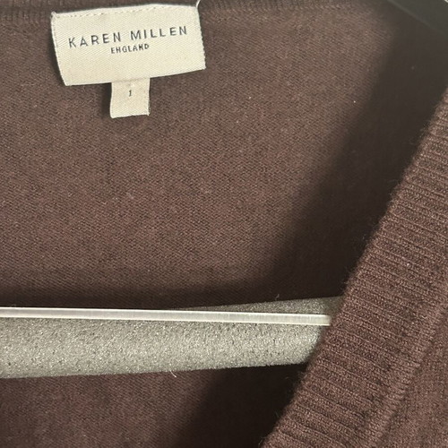 Karen Millen short wool dress with belt, brown