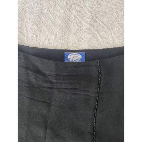 Blumarine mini skirt, black, asymmetric front slit