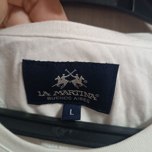 La Martina white T-shirt used, size large, fits medium