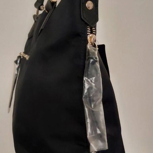 International Concepts shoulder bag new, black with gold details