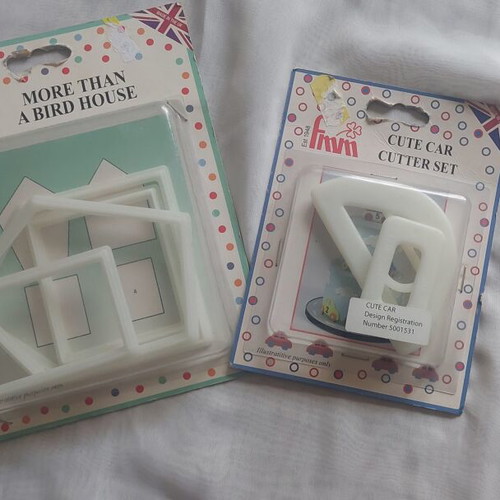 FMM Sugarcraft Cutter Sets Cute Car and More Than A Bird House new