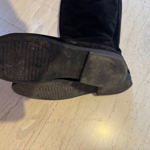 Suede knee-high boots size 41 like new, black