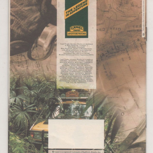 Camel Trophy Adventure Watches catalog 1996 used