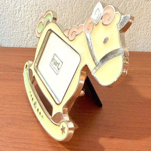 Inart Collection metal photo frame rocking horse design