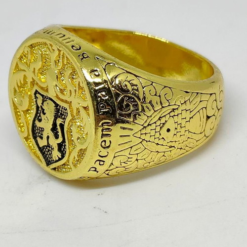 Monarch Men's Ring 18K gold plated, like new